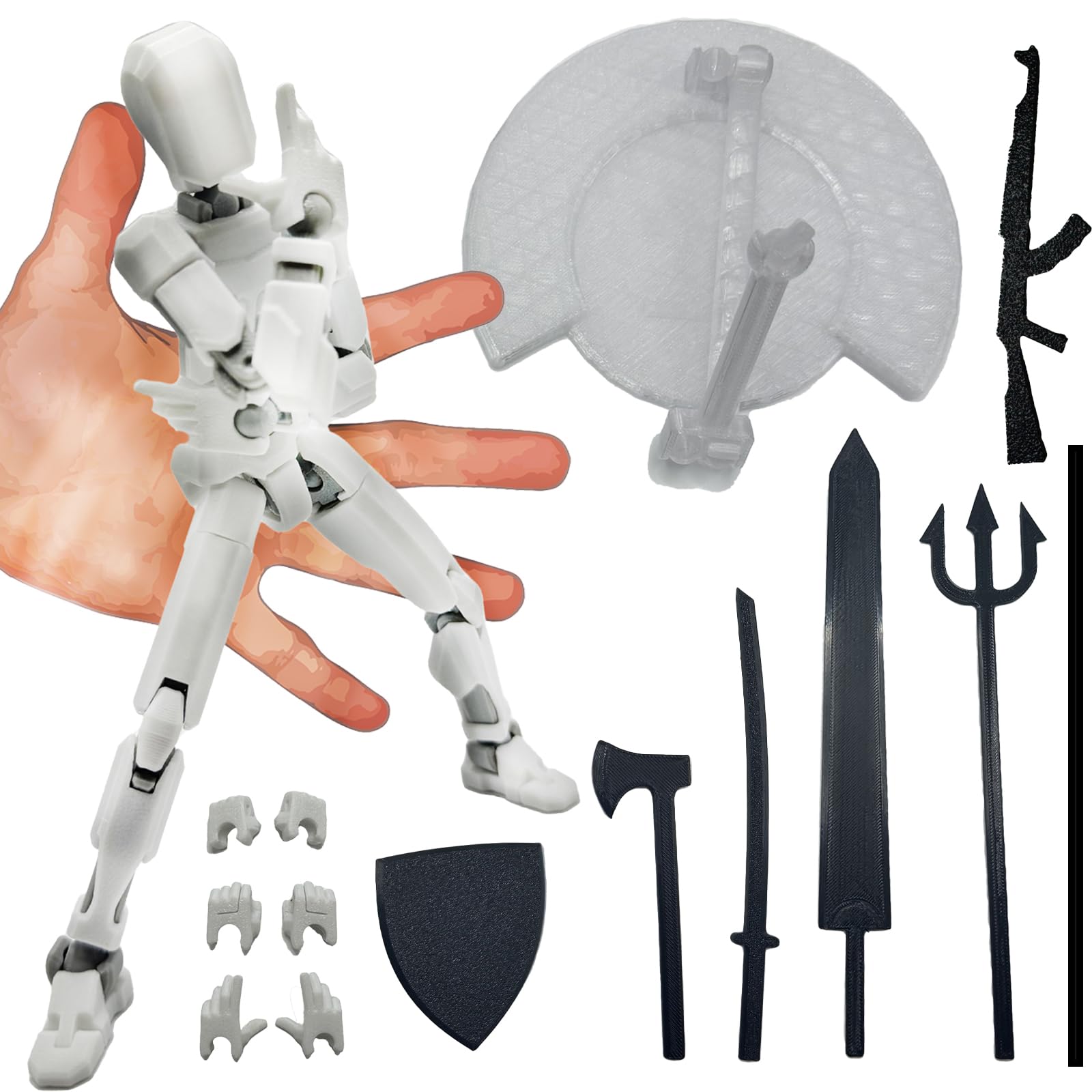 Amazon.com: QAONIE 3D Printed Enlarge Body Size 8.1-inch Action